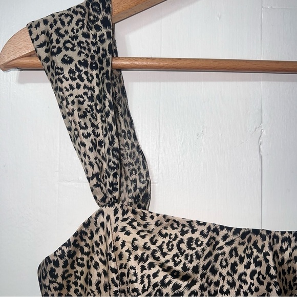 Vintage 90”s Y2K Evan Picone 100% Silk Leopard Print Midi Slip Dress 12 - Picture 8 of 13